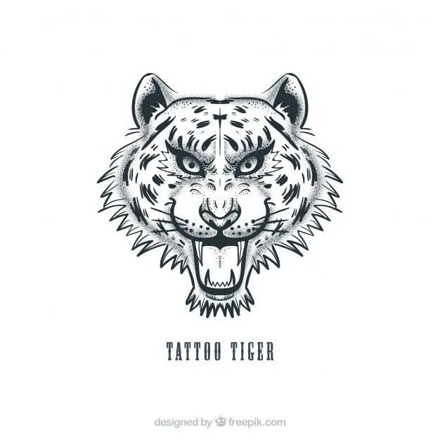 Tatuaje vector principal del tigre | Descargar Vectores gratis