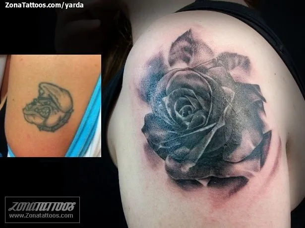 Tatuaje de Yarda - Cover Up Rosas Flores