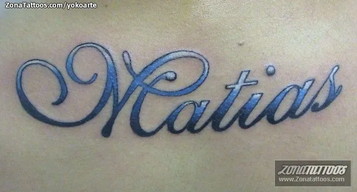 Tatuaje de yokoarte - Matías Nombres Letras Tatuaje de yokoarte - Matías Nombres Letras