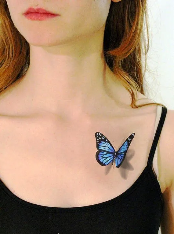 tatuajes-3d-de-mariposas-en- ...