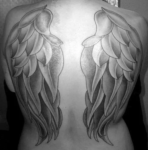 Arte-Tattoo: Tatuaje Alas en espalda