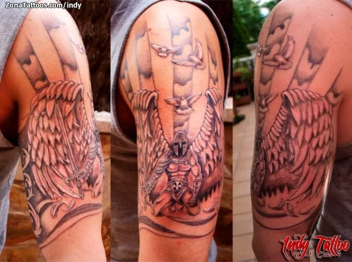 Tatuaje de Indy - Guerreros Ángeles Palomas