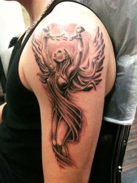 Tatuajes de angeles | tatuajes | Pinterest | Tatuajes