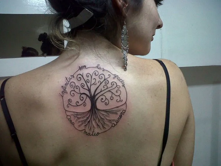 Tatuaje del arbol de la vida con nombres - Imagui