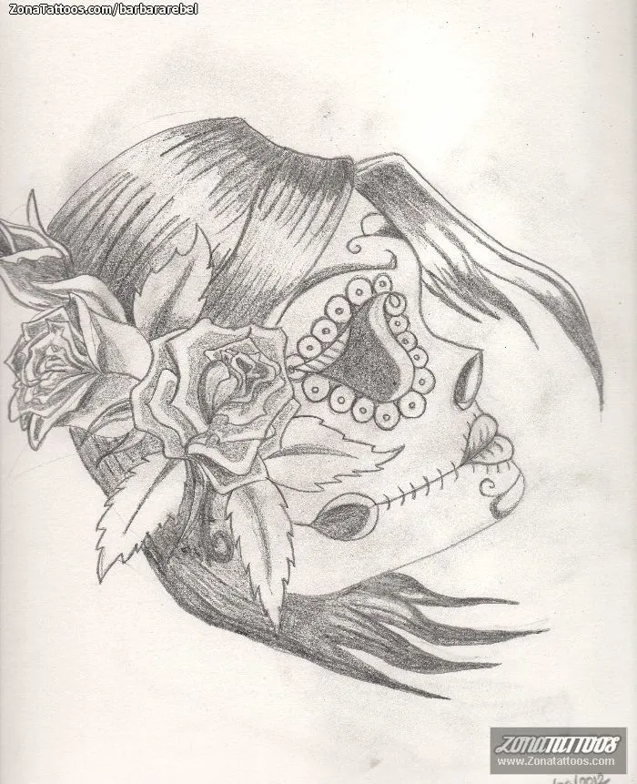 Plantilla/Diseño Tatuaje de BarbaraRebel - Catrinas