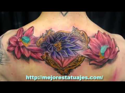 Tatuajes De Flor De Loto En La Espalda - YouTube Tatuajes De Flor De Loto En La Espalda - YouTube