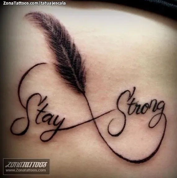 Tatuaje de infinito con pluma - Imagui