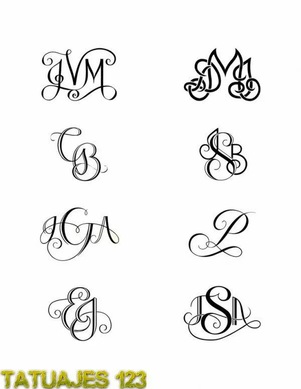 Tatuajes De Iniciales en Pinterest | Tatuajes Del Apellido ...