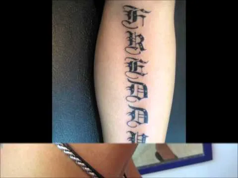 tatuajes de letras y nombres 3 - YouTube