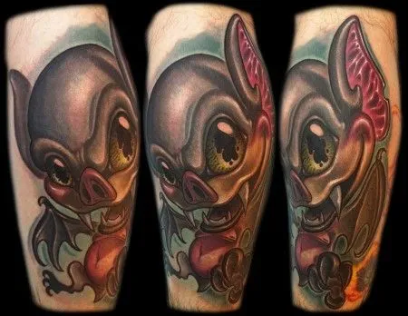 TATUAJE DE UN MURCIÉLAGO CABEZÓN