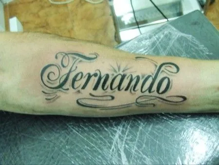 Tatuajes de nombres en el antebrazo - Imagui