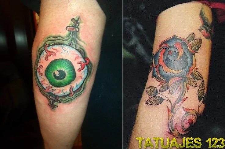 Tatuajes originales en el codo