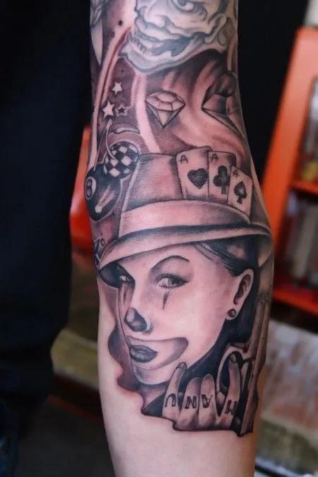 Tatuajes de payasos con cartas - Imagui