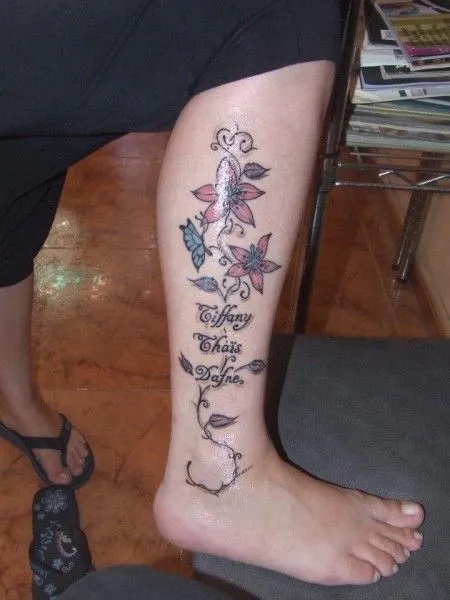 Tatuajes pierna mujer - Imagui