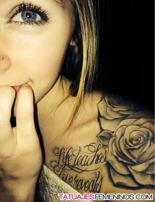 Tatuajes Rosas En Hombro en Pinterest | Tatuajes De Flor En El ...