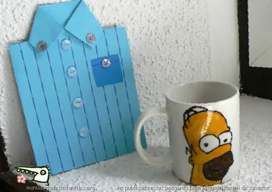 Taza decorada a lo Homer Simpson para el Dia del Padre ...
