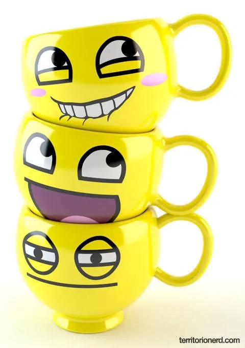 Dos tazas de caritas | La Guarida Geek