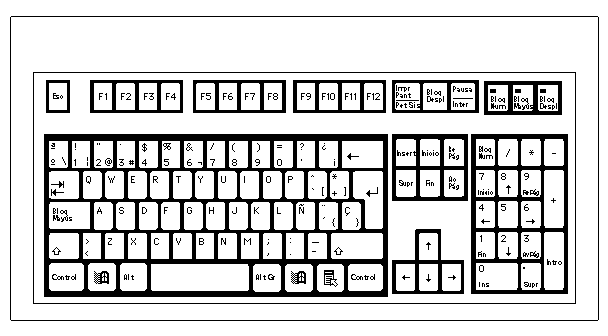 Teclado de computadora para colorear - Imagui Teclado de computadora para colorear - Imagui