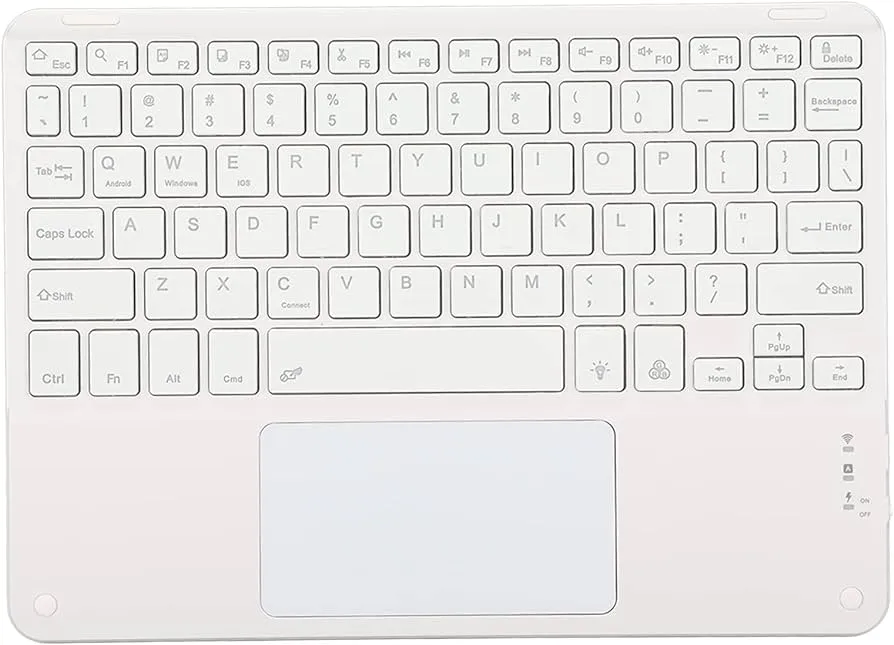 Teclado Inalámbrico, Teclado Bluetooth Portátil Ultra Delgado de 10  Pulgadas con Panel Táctil, Mini Teclado Ergonómico para Computadora  Portátil, Tableta, Teléfono Inteligente(Blanco) : Amazon.com.mx:  Electrónicos
