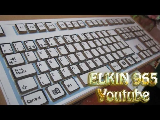 Como hacer un teclado de PC (tarea de colegio) - YouTube Como hacer un teclado de PC (tarea de colegio) - YouTube