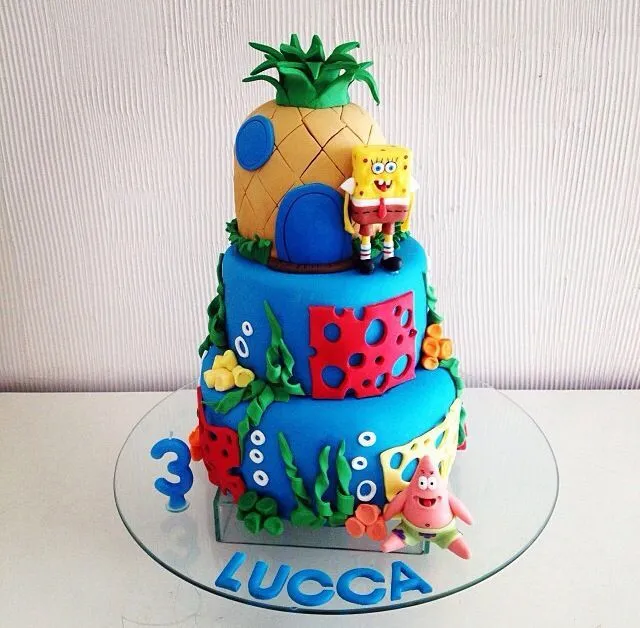 Técnica: Fondant, pastel infantil Bob esponja | Queques y Pasteles ... Técnica: Fondant, pastel infantil Bob esponja | Queques y Pasteles ...