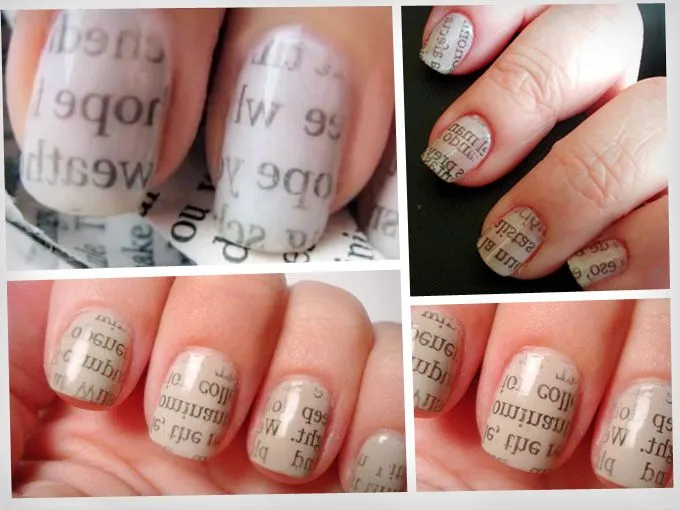 como hacer la tecnica del periodico en uñas | ActitudFEM como hacer la tecnica del periodico en uñas | ActitudFEM