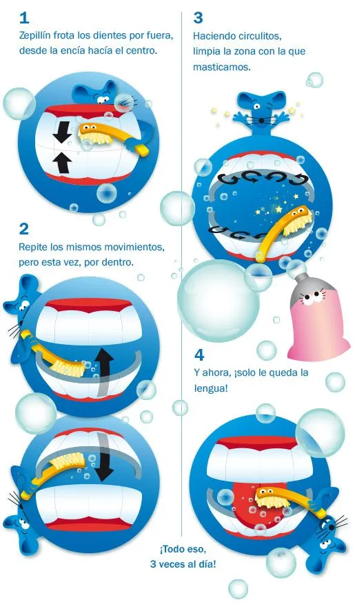 Tecnicas de cepillado dental para niños - Imagui