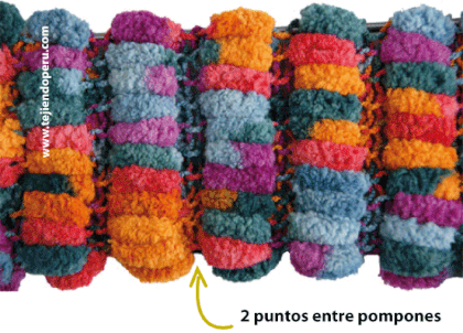 Técnicas generales 6: tejiendo con lana pompom (pom pom wool ... Técnicas generales 6: tejiendo con lana pompom (pom pom wool ...