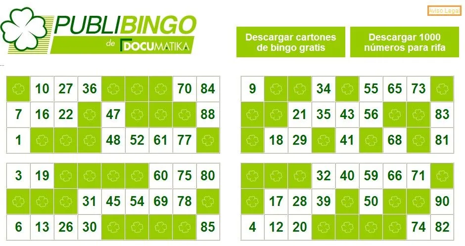 Tecnología habitual: Más cartones de bingo para imprimir en casa Tecnología habitual: Más cartones de bingo para imprimir en casa
