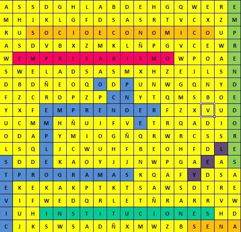 TEGNOLOGIA SALUD OCUPACIONAL: SOPA DE LETRAS TEGNOLOGIA SALUD OCUPACIONAL: SOPA DE LETRAS