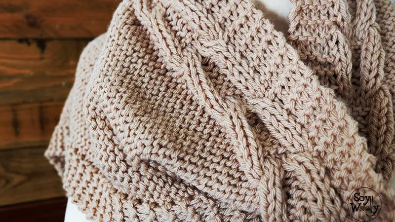 Teje una Bufanda con Capucha fácil en dos agujas | Soy Woolly