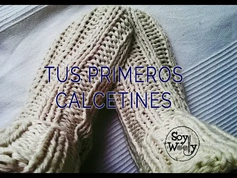 Teje Calcetines MUY FÁCILES con dos agujas o palitos - YouTube