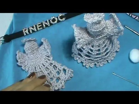 2 DE 2 COMO TEJER ANGEL NAVIDEÑO GANCHILLO CROCHET - YouTube