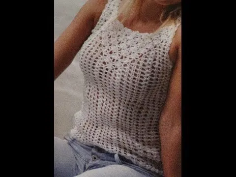 Como tejer blusa a crochet con escote cuadrado - YouTube