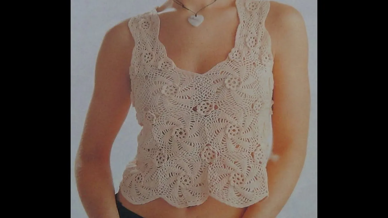 Como Tejer blusa con flores a crochet - YouTube