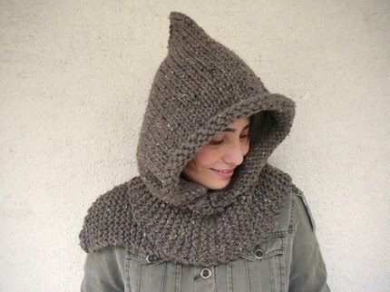 Como tejer un gorro con bufanda - Imagui