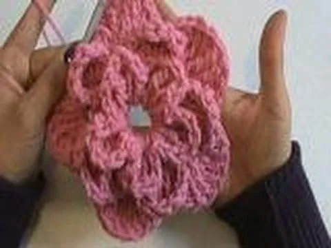 1 DE 4 COMO TEJER BUFANDA DECORATIVA DE FLOR GANCHILLO CROCHET ...