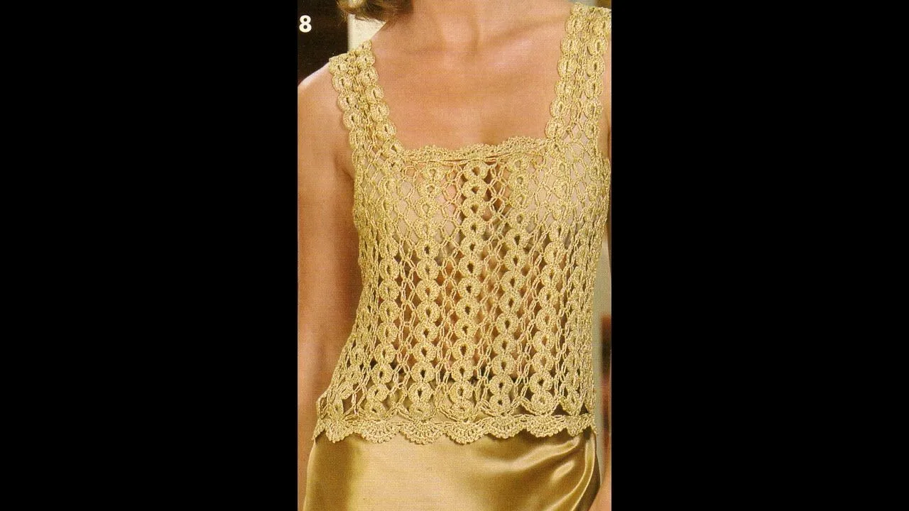 Como Tejer Cadenas Para Blusa Dorada a Crochet Paso 1 - YouTube