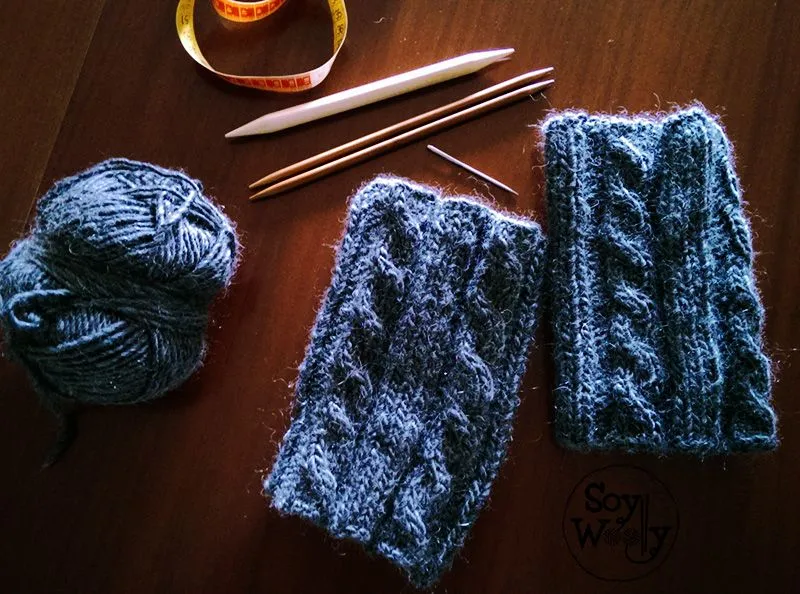 Como tejer calentadores, boot cuffs o polainas con dos agujas ...