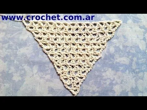Como tejer un Chal triangular en tejido crochet tutorial paso a ... Como tejer un Chal triangular en tejido crochet tutorial paso a ...