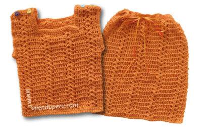 Cómo tejer un conjunto de chaleco y bolsita para bebés a crochet ... Cómo tejer un conjunto de chaleco y bolsita para bebés a crochet ...