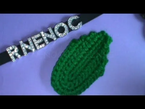 COMO TEJER DISEÑO SENCILLO DE HOJA EN GANCHILLO CROCHET - YouTube