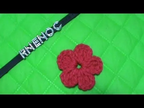 COMO TEJER FLOR SIMPLE GANCHILLO CROCHET (MOÑO, ALAS, TREBOL ...