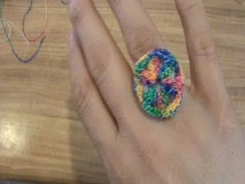 COMO TEJER FLORECITA CIRCULAR ADORNO ANILLO GANCHILLO CROCHET ... COMO TEJER FLORECITA CIRCULAR ADORNO ANILLO GANCHILLO CROCHET ...