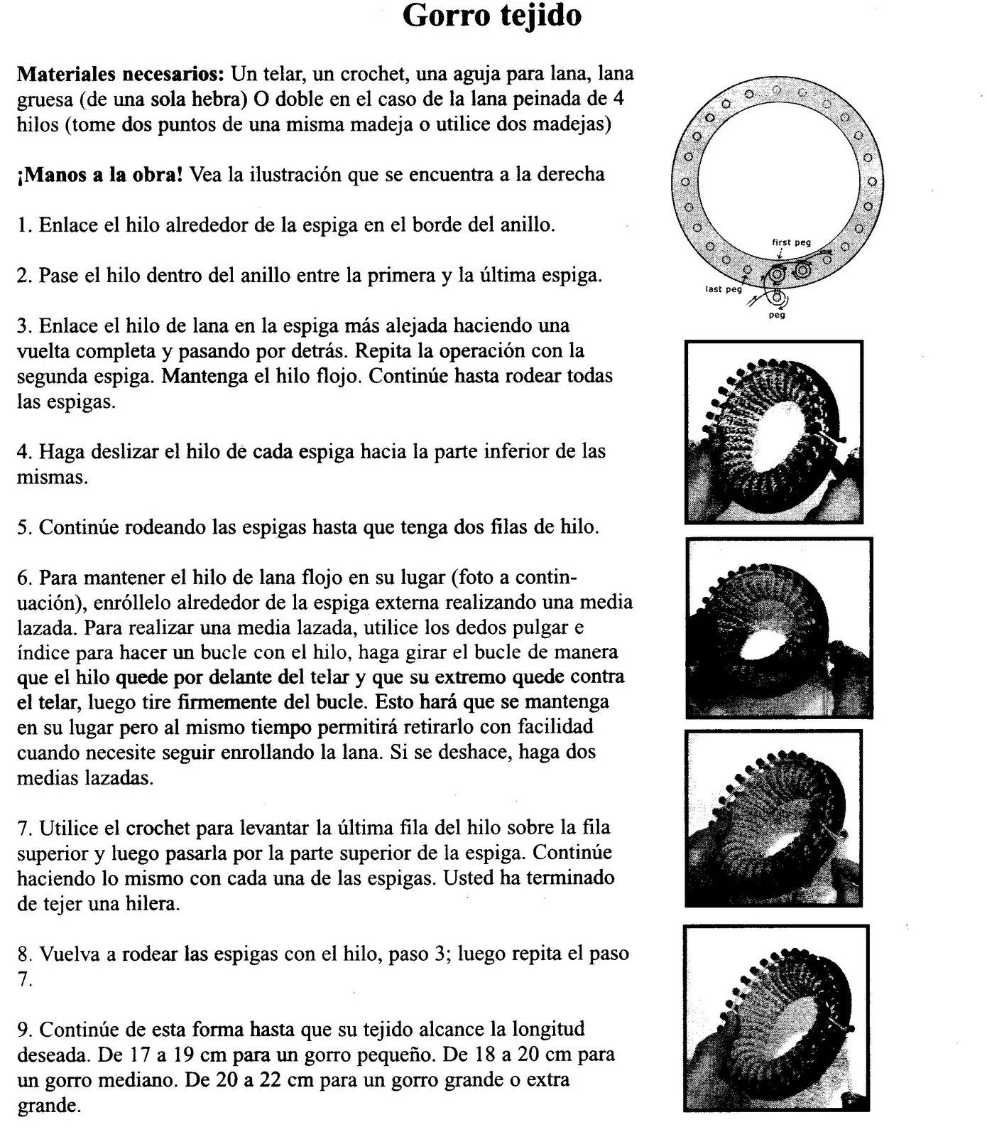 COMO TEJER UN GORRO EN BASTIDOR CIRCULAR