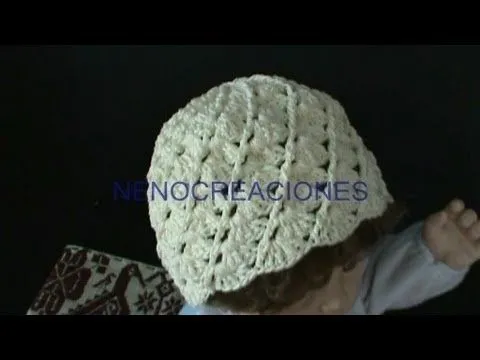 2 DE 2 COMO TEJER GORRO PARA BEBE DE 3 A 6 MESES GANCHILLO CROCHET ...