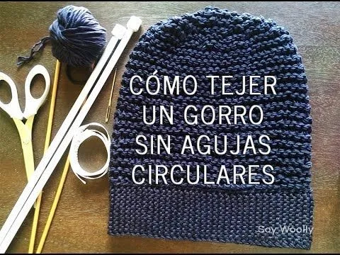 Cómo tejer un gorro caído unisex con dos agujas/palillos - YouTube