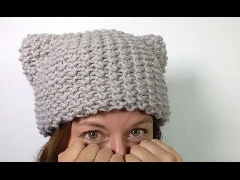 Cómo tejer un gorro gatito (gorro con orejitas Kitty Hat) en telar ...