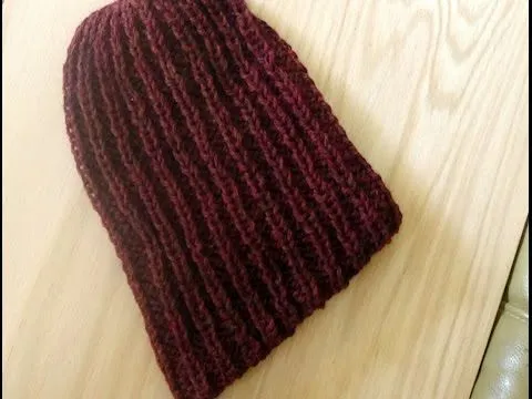 Cómo Tejer Gorro para Hombre 2 Agujas (218) - YouTube Cómo Tejer Gorro para Hombre 2 Agujas (218) - YouTube
