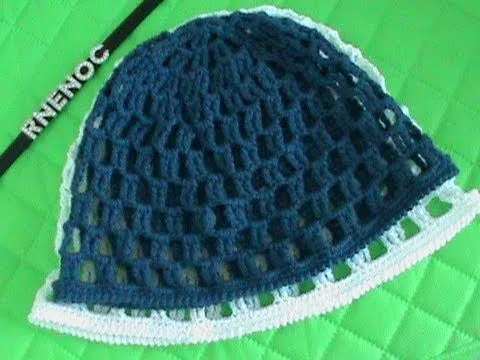 1 DE 2 COMO TEJER GORRO MALLA DOBLE GANCHILLO CROCHET - YouTube